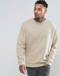 Бежевый oversize‑свитшот ASOS - Оксфордский светло-коричневый