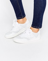 Белые кожаные кроссовки с перфорацией New Balance Court - Белый