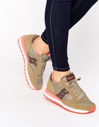 Кроссовки песочно-коралловой расцветки Saucony Jazz Original