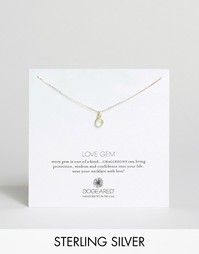 Позолоченное ожерелье Dogeared Love Gem Chalcedony Bezel