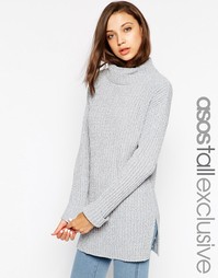 Длинный джемпер ASOS TALL - Серый