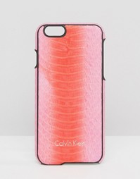 Кожаный чехол для iPhone 6 со змеиным принтом Calvin Klein