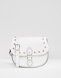Сумка с заклепками The Leather Satchel Company - Белый