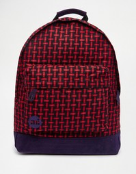 Красно-черный плетеный рюкзак Mi-Pac - Темно-синий