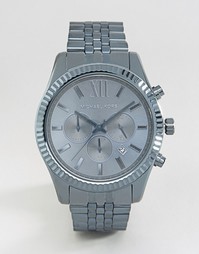 Синие часы с хронографом из нержавеющей стали Michael Kors Lexington M