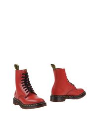 Красные Полусапоги и высокие ботинки DR. Martens