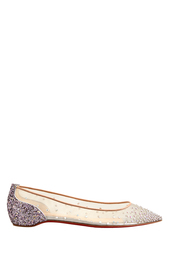 Балетки Follies Strass Flat Rete/Glitter Christian Louboutin