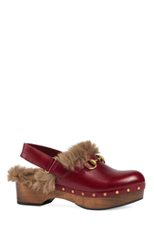 Кожаные клоги Gucci