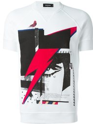 футболка с с абстрактным принтом   Dsquared2