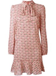 платье с принтом сердец Red Valentino