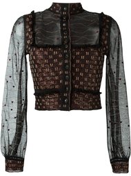 укороченный топ с вышивкой Alexander McQueen