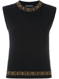жаккардовый топ с цветочным узором  Alberta Ferretti