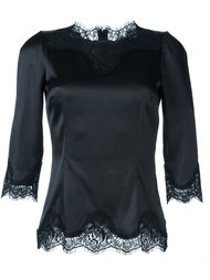 блузка с кружевной отделкой Dolce &amp; Gabbana