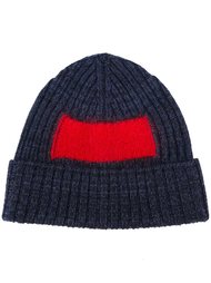 шапка-бини с контрастной вставкой  Oamc