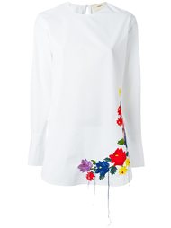 Rainbow flower embroidered top Ports 1961
