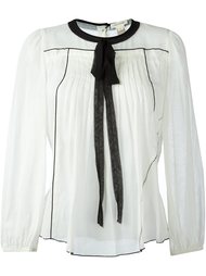 блузка с контрастной завязкой Marc Jacobs