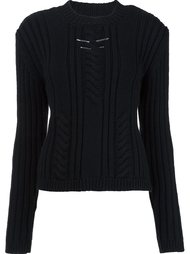 chest metallic detail pullover Mugler