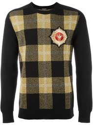tartan check sweatshirt Balmain