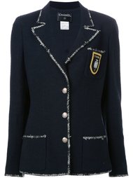 пиджак с контрастной окантовкой Chanel Vintage