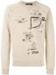 толстовка с принтом рисунка Dsquared2