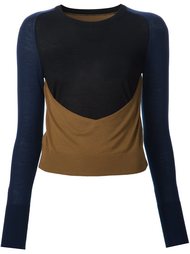джемпер дизайна колор-блок Mm6 Maison Margiela