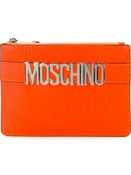 клатч с логотипом  Moschino