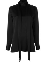 черная блузка с завязками Lanvin