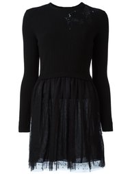 платье с аппликацией на груди Red Valentino