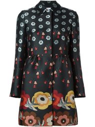 жаккардовое пальто с цветочным узором Red Valentino