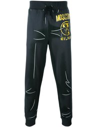 спортивные брюки с принтом логотипа Moschino