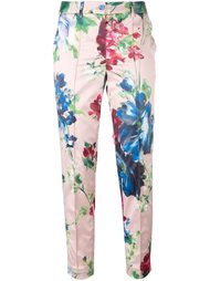 укороченные брюки с цветочным узором Blumarine