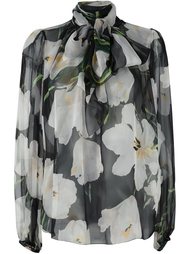прозрачная блузка с узором Dolce &amp; Gabbana