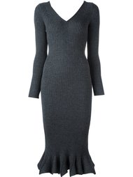 трикотажное платье с расклешенным подолом Lanvin