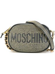 сумка через плечо с логотипом и заклепками Moschino