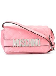 стеганая сумка через плечо с логотипом Moschino