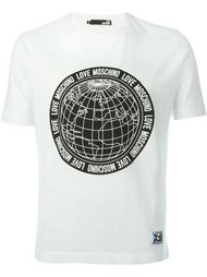футболка с принтом глобуса Love Moschino