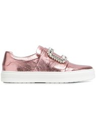 декорированные кеды-слипон  Roger Vivier