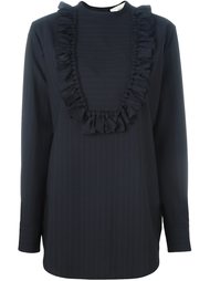 pinstripe fringe plastron shirt Ports 1961