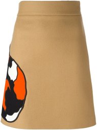 юбка А-силуэта с заплаткой в виде кошки MSGM