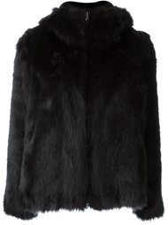 faux fur hooded jacket Dondup
