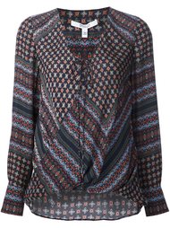 lace-up V-neck flared blouse Derek Lam 10 Crosby