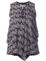 lace-up collar asymmetric blouse Derek Lam 10 Crosby