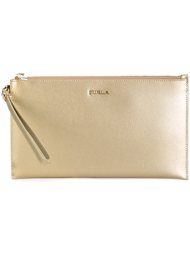 клатч с отделкой металлик Furla
