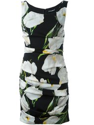 платье с принтом тюльпанов Dolce &amp; Gabbana
