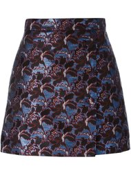 жаккардовая короткая юбка прямого кроя MSGM