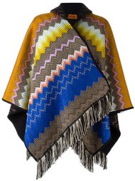 двустороннее пончо с капюшоном Missoni