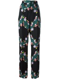 брюки с цветочным принтом Emilio Pucci