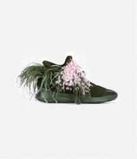 кроссовки с открытой пяткой и перьями Christopher Kane