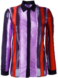 ruched edge stripe shirt Versace