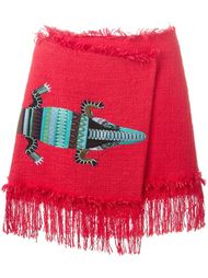 юбка с бахромой и вышивкой MSGM
